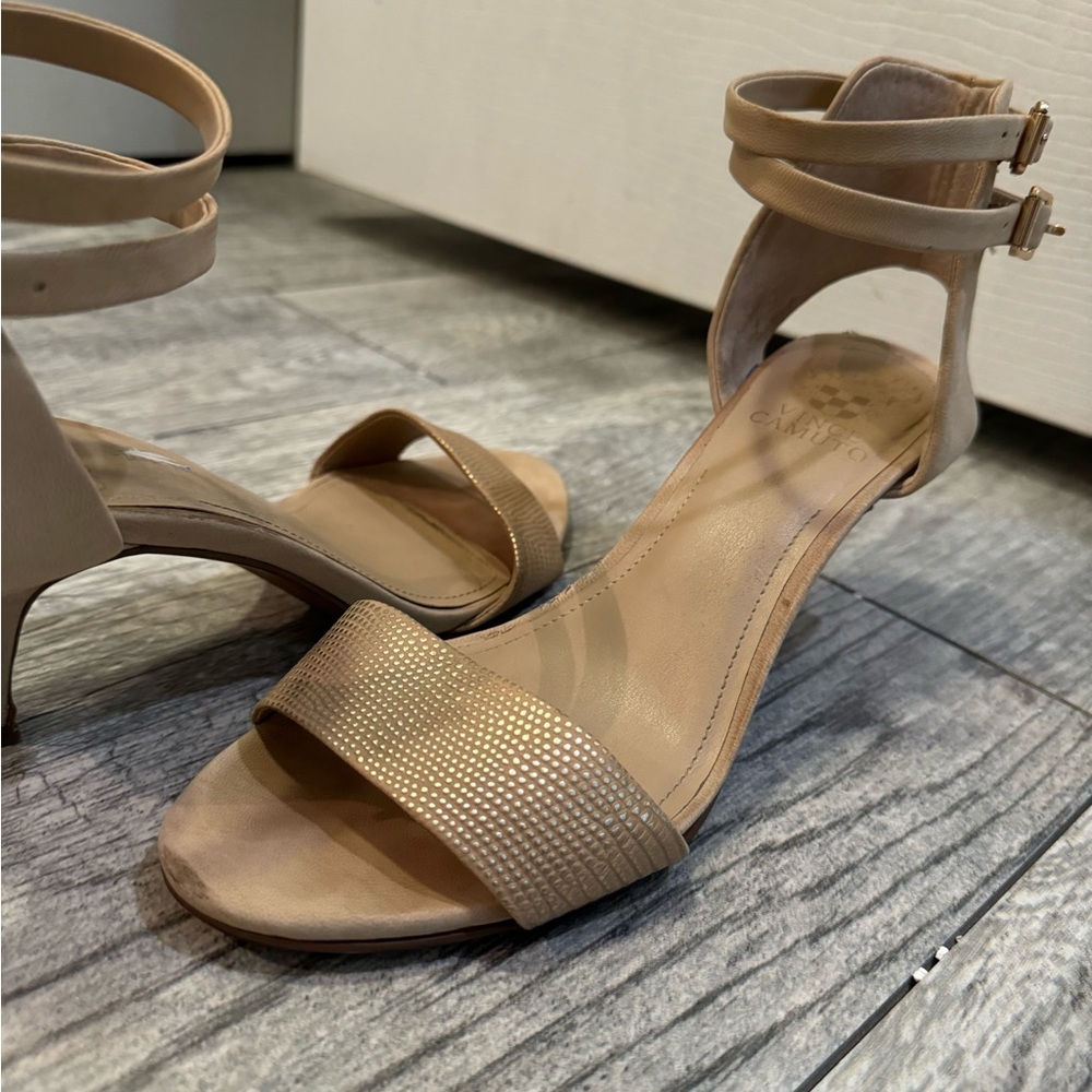 Vince Camuto Nude Kitten Heels